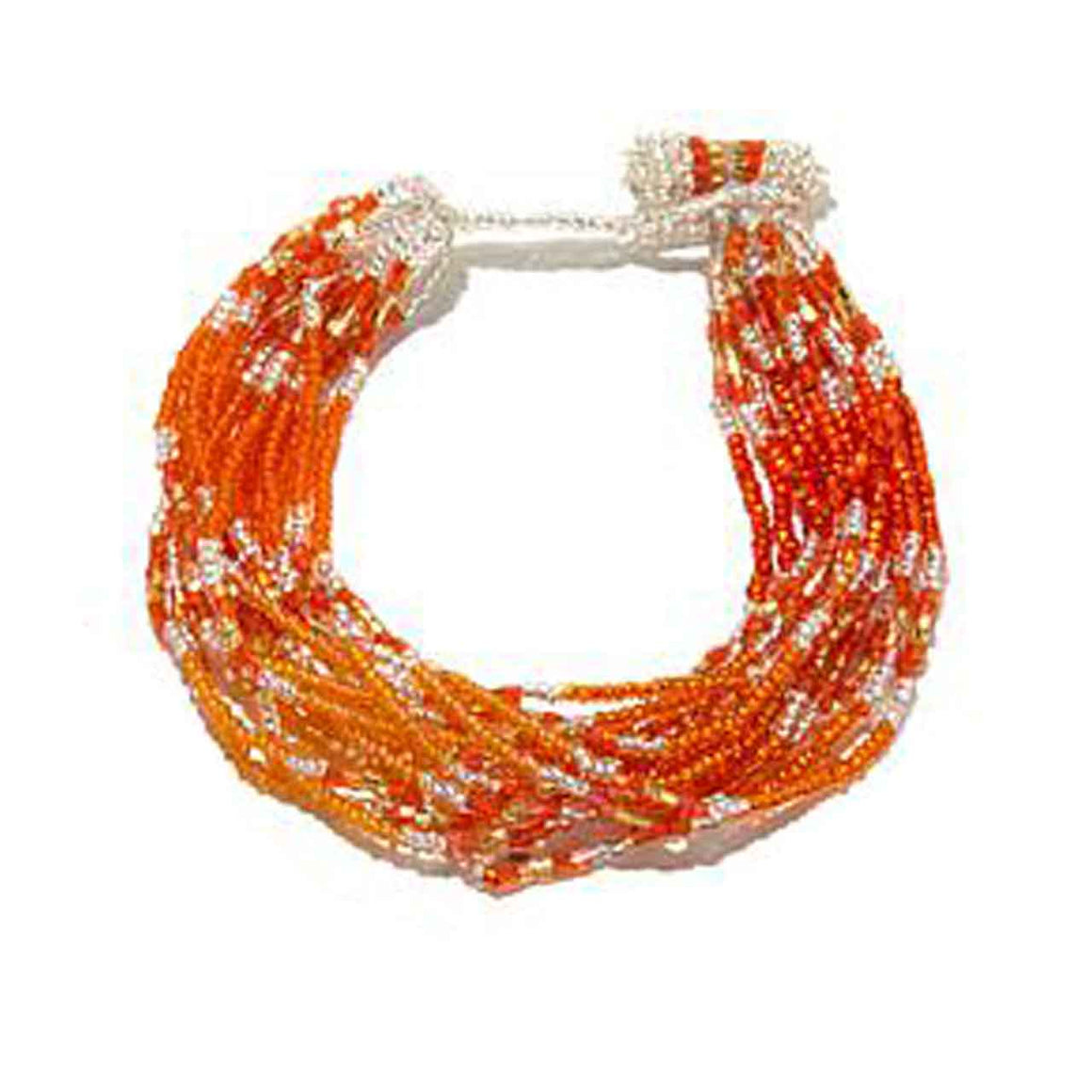 Shades of Orange 15 Strand Potay Bracelet