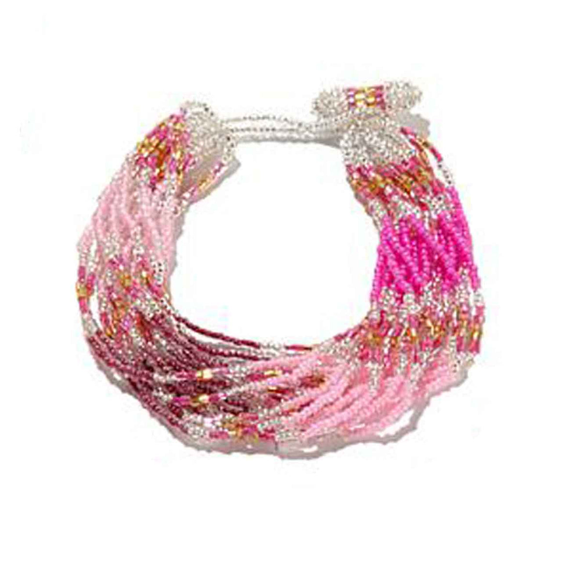Shades of Pink 15 Strand Potay Bracelet