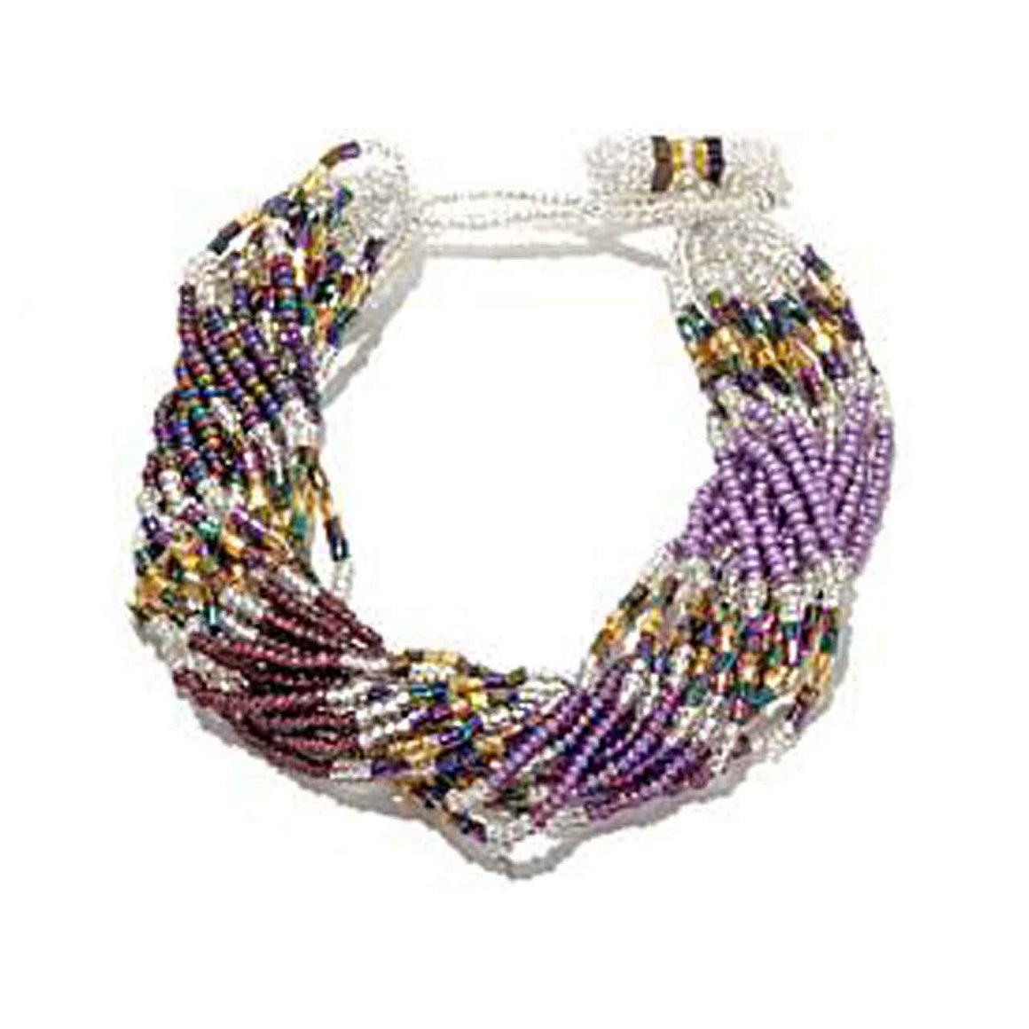 Shades of Purple 15 Strand Potay Bracelet
