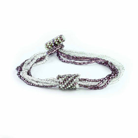 5 Strand Bracelet with Decorative Crocheted Spiral