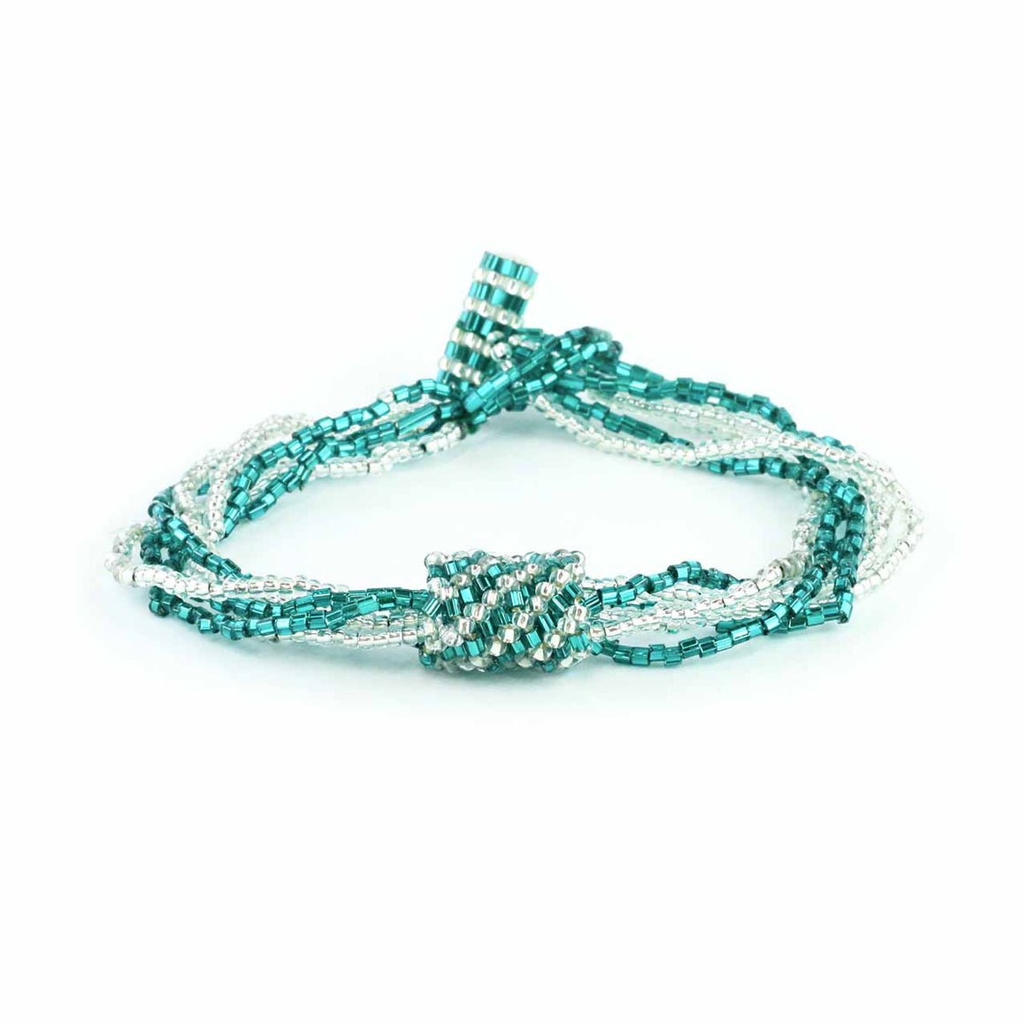 5 Strand Bracelet with Decorative Crocheted Spiral