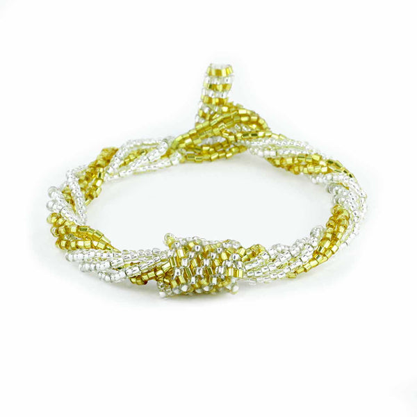 5 Strand Bracelet with Decorative Crocheted Spiral