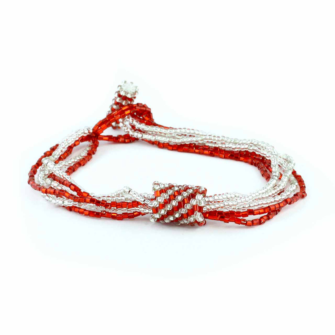 5 Strand Bracelet with Decorative Crocheted Spiral