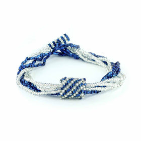 5 Strand Bracelet with Decorative Crocheted Spiral