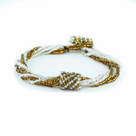 5 Strand Bracelet with Decorative Crocheted Spiral