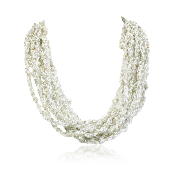 Beaded Potay Twisted Multi Strand Necklace