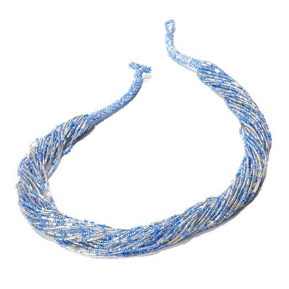 Light Blue 30 Strand Potay Necklace
