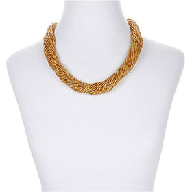 Gold Colour 30 Strand Potay Necklace
