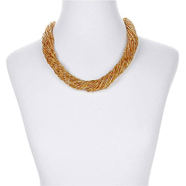 Gold Colour 30 Strand Potay Necklace