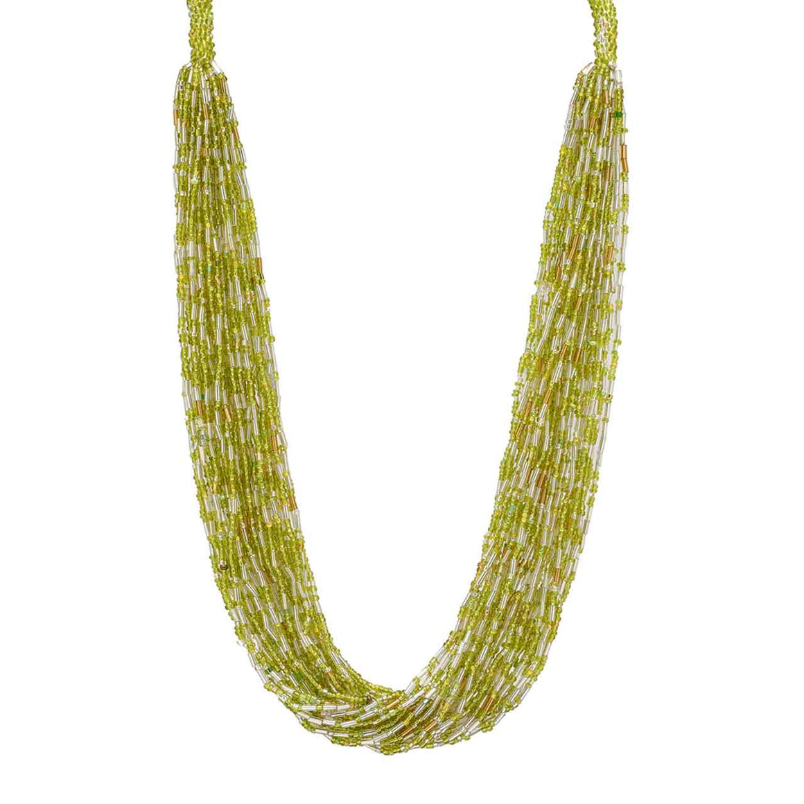 Green 30 Strand Potay Necklace