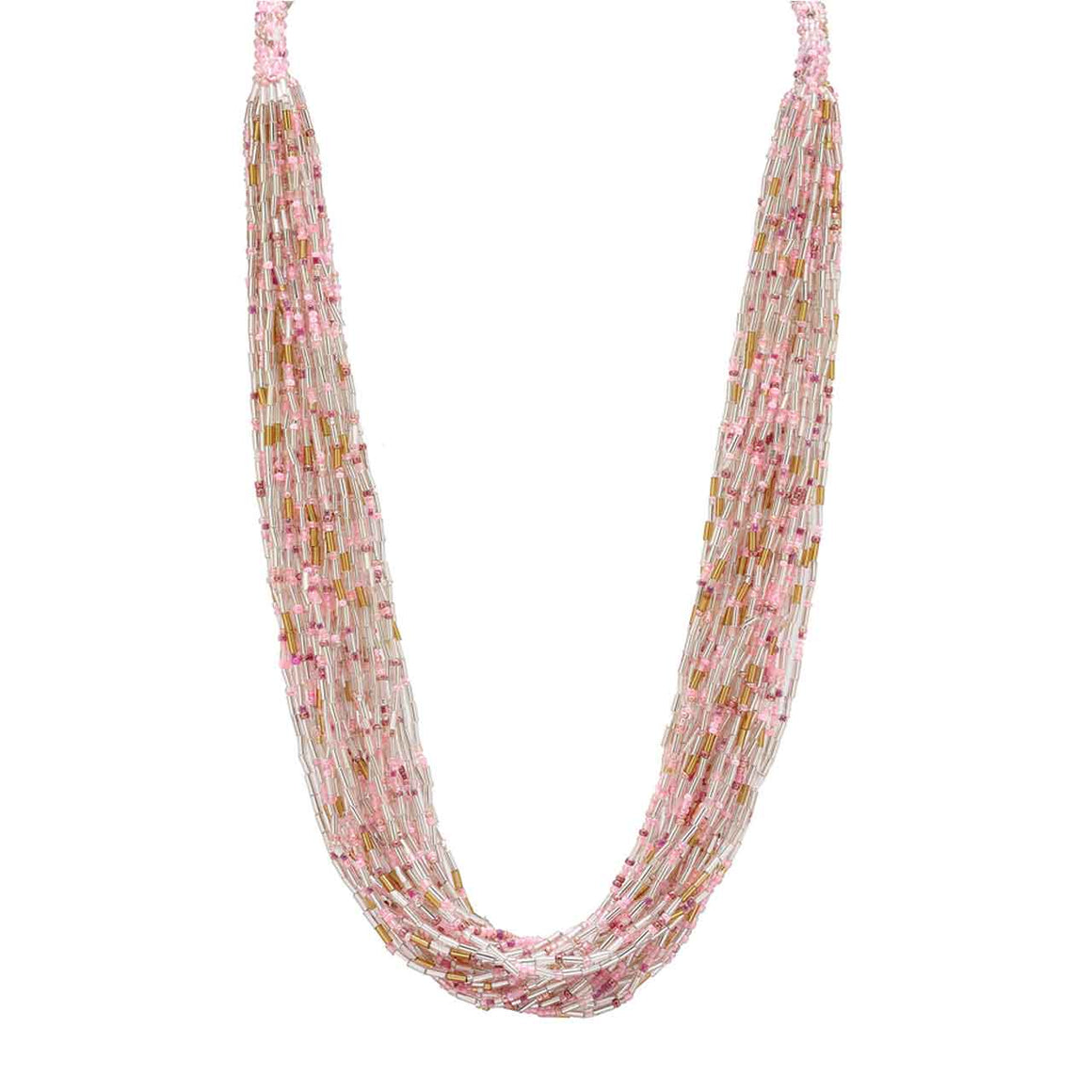Pink 30 Strand Potay Necklace