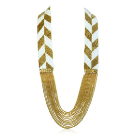 Embroidered Waterfall Necklace