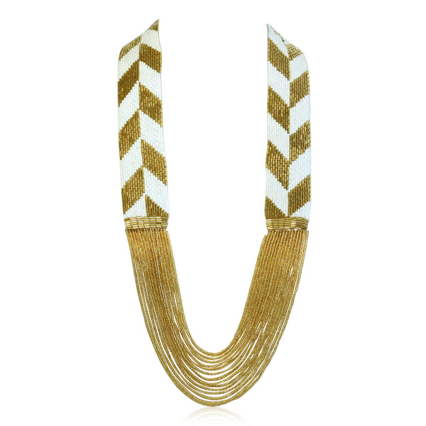 Embroidered Waterfall Necklace