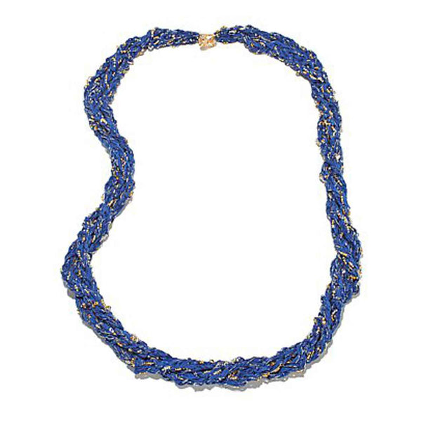 Raw Silk Crochet 45" 3-Strand Necklace