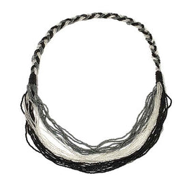 Black Potay Braided Waterfall Necklace
