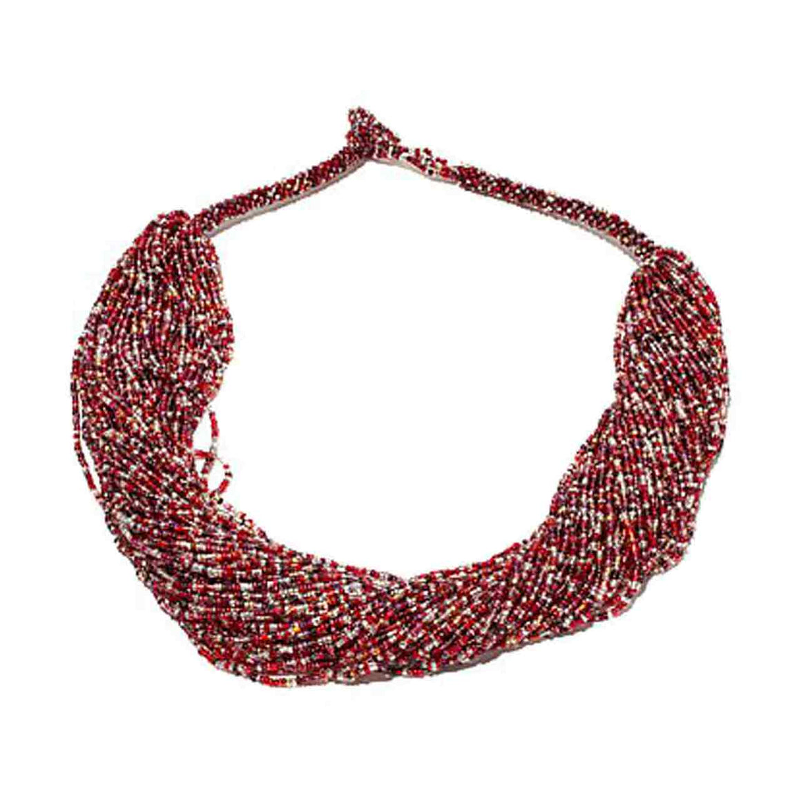 Multi Strand Berry Tone Potay Necklace