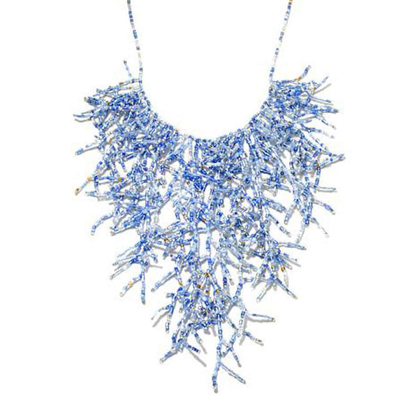 Dark Blue Branch Potay Necklace
