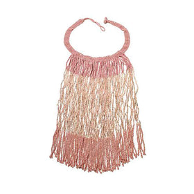 Blush Colour Potay Fringe Necklace