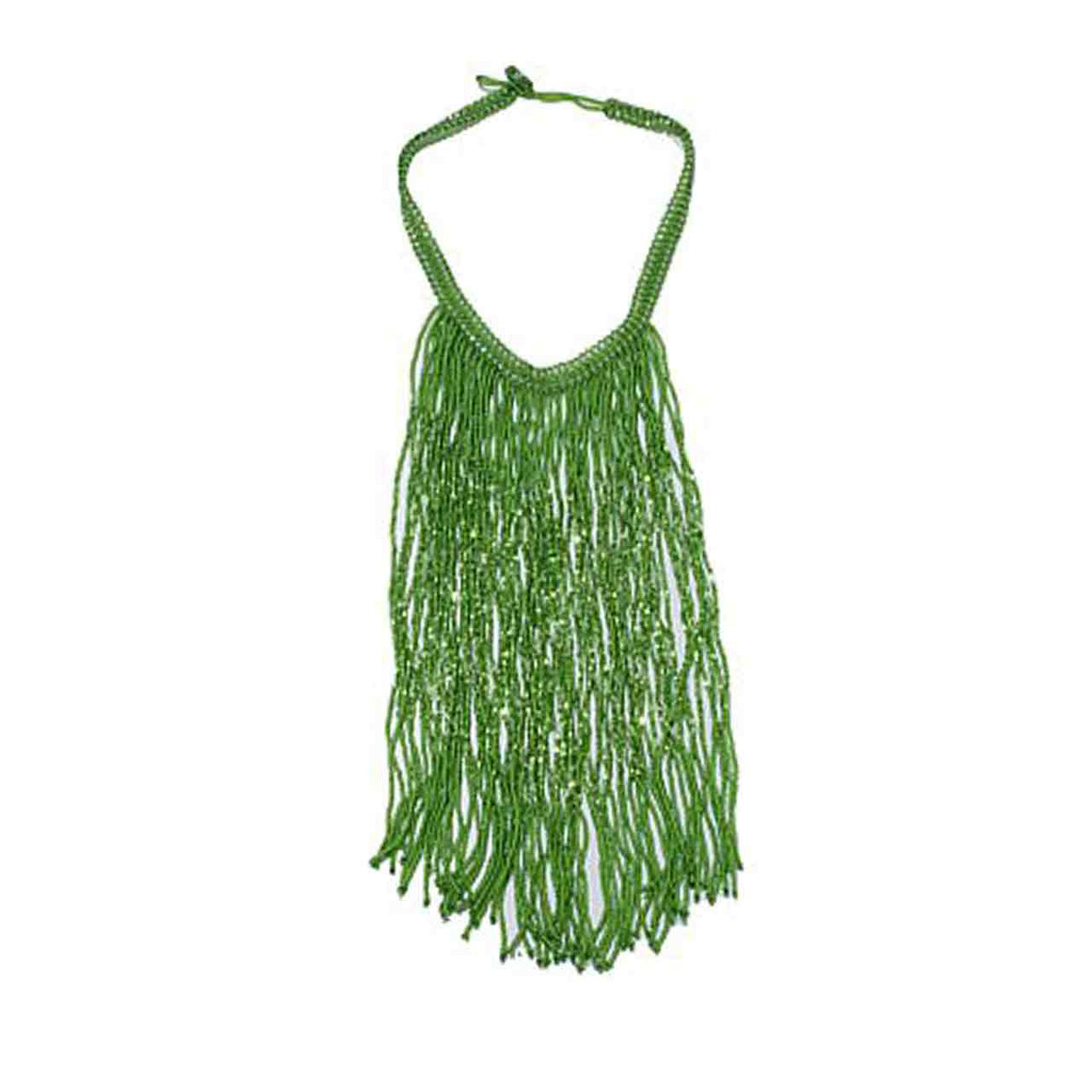 Peridot Colour Potay Fringe Necklace