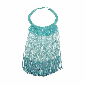 Mint Colour Potay Fringe Necklace