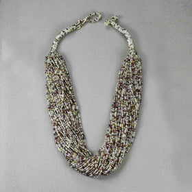 Multi Strand Purple Tone Potay Necklace