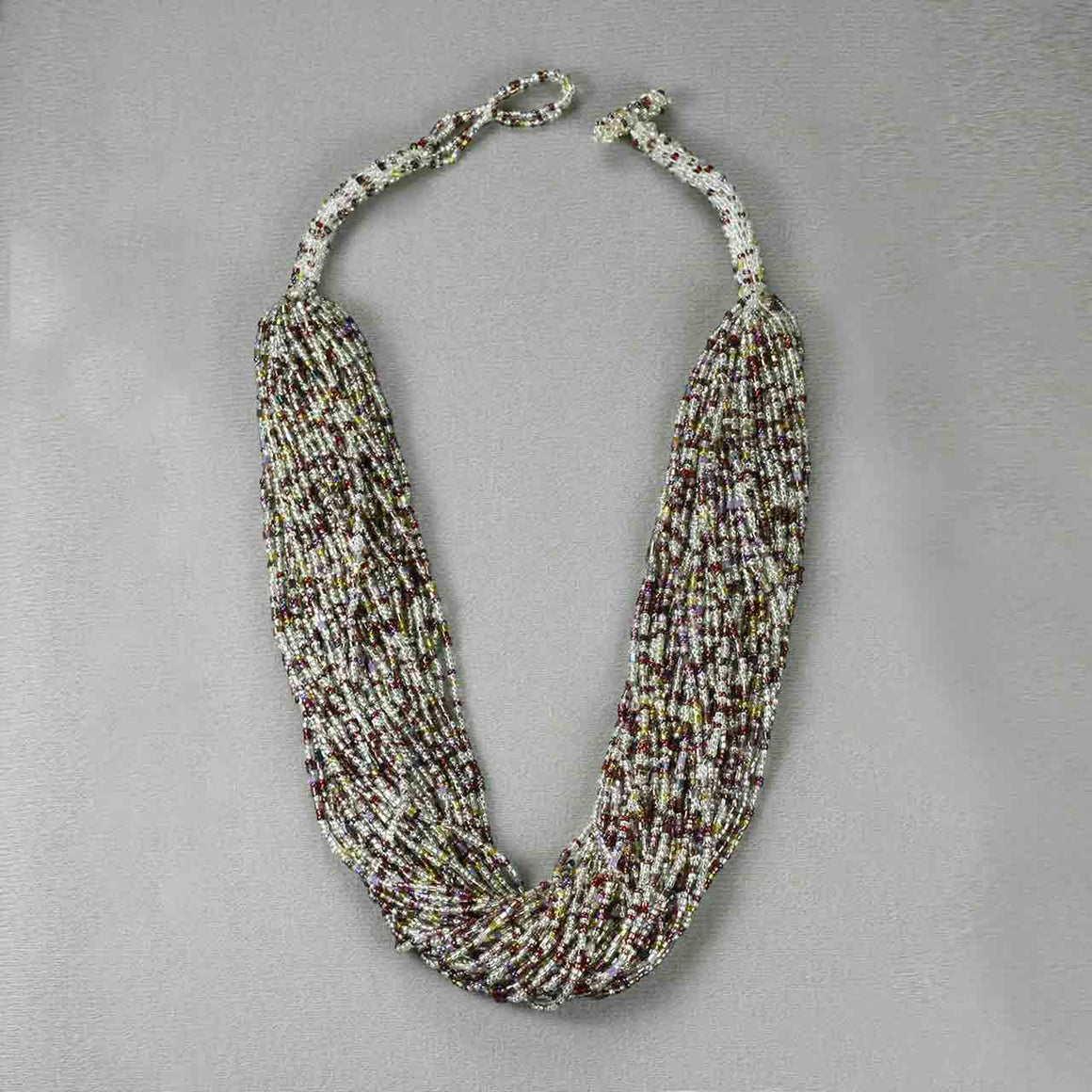 Multi Strand Purple Tone Potay Necklace