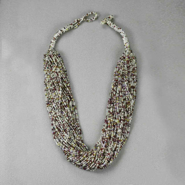 Multi Strand Purple Tone Potay Necklace