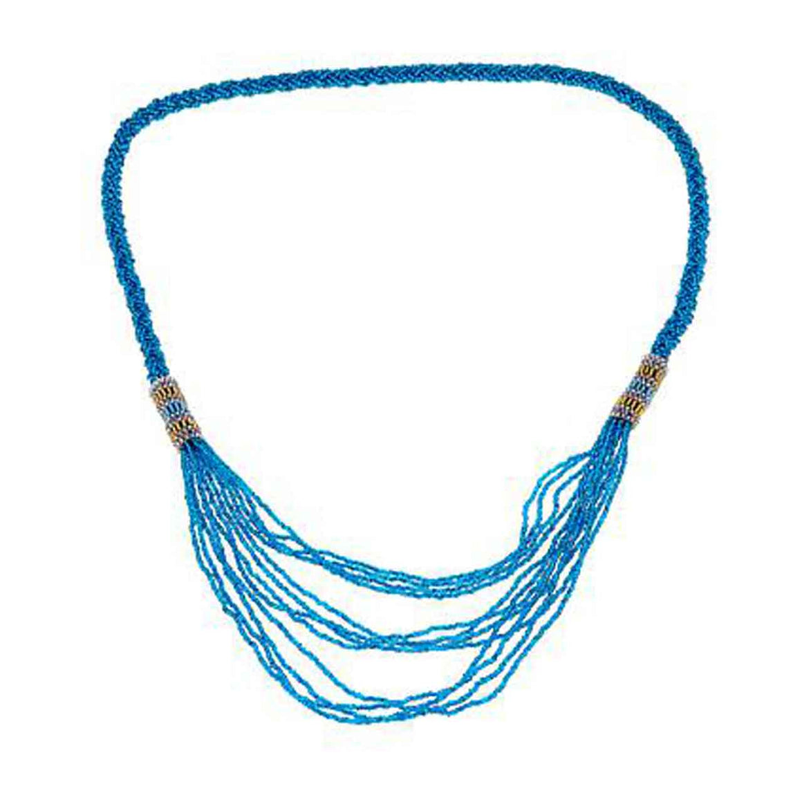 Blue Topaz Colour Braided Waterfall Potay