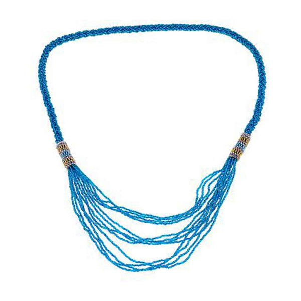 Blue Topaz Colour Braided Waterfall Potay