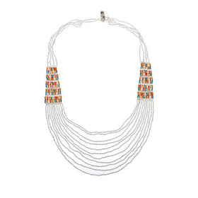 Sunset Multicolor Layered Potay Waterfall Necklace
