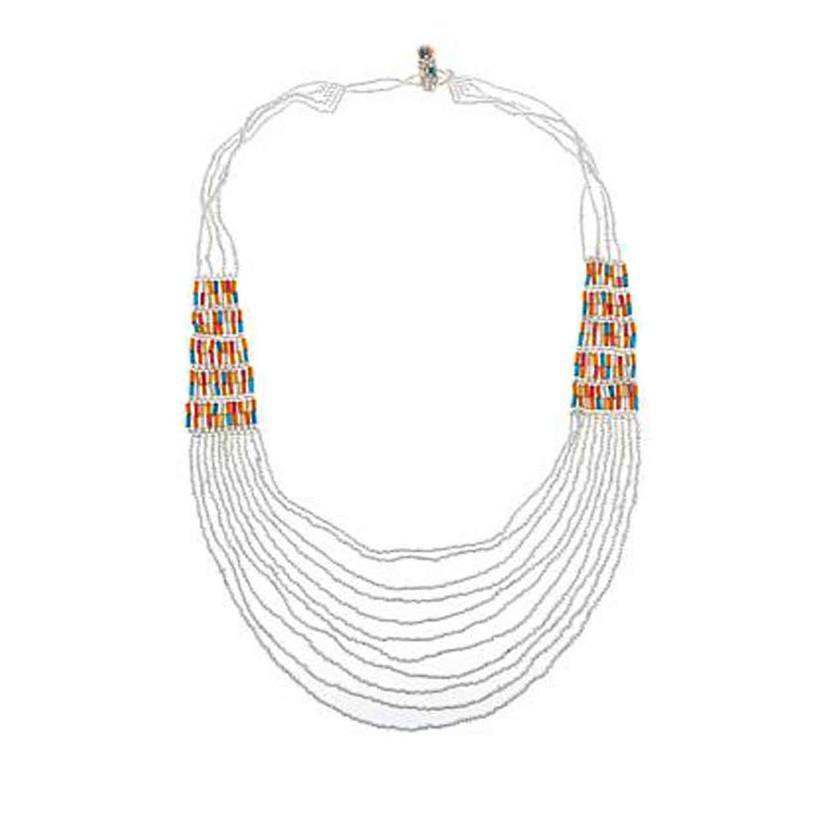 Sunset Multicolor Layered Potay Waterfall Necklace
